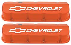 Valve Covers, Aluminum, Big Block Chevrolet, Orange