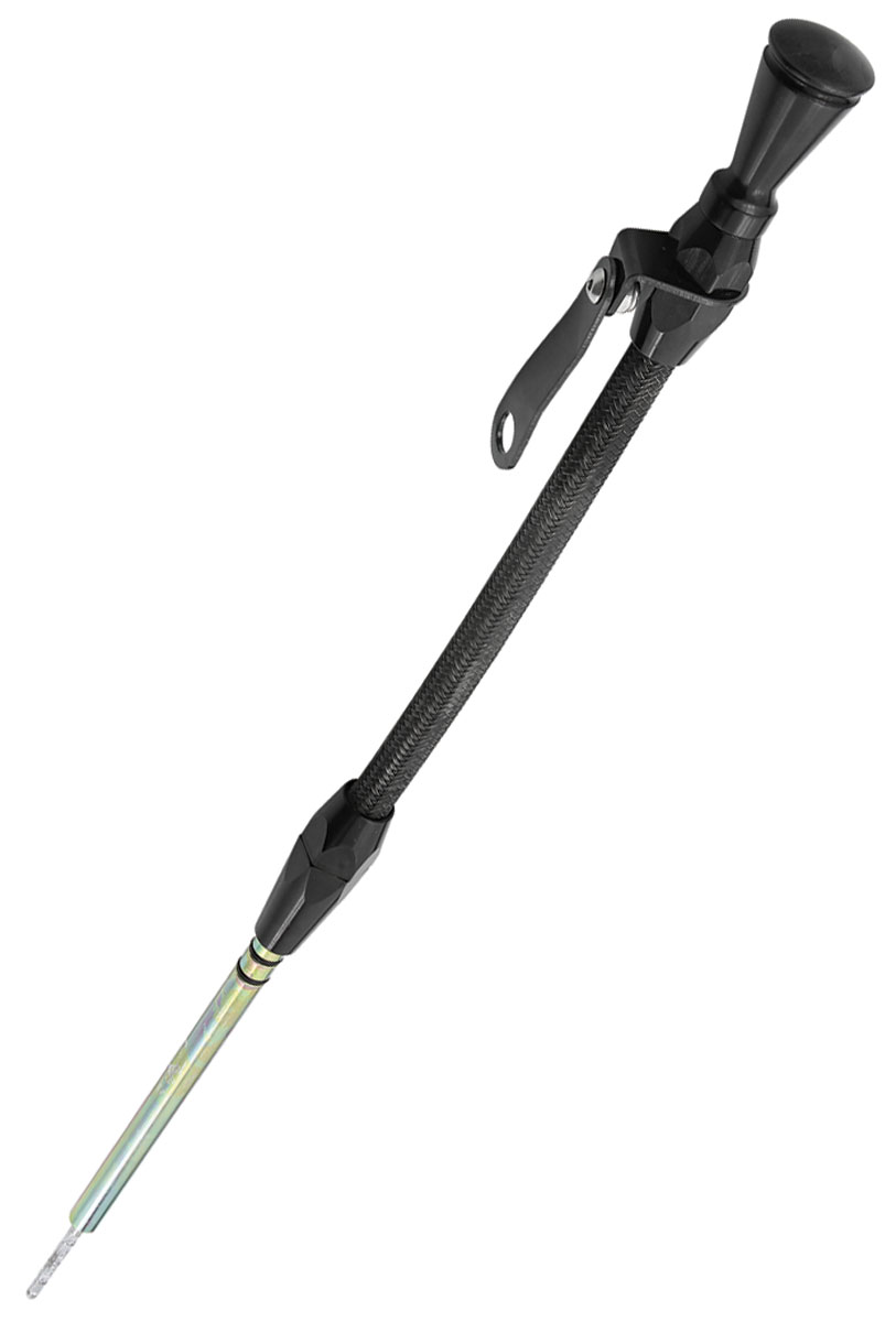 Engine Oil Flexible Dipstick, Stainless Steel SB Late, Black