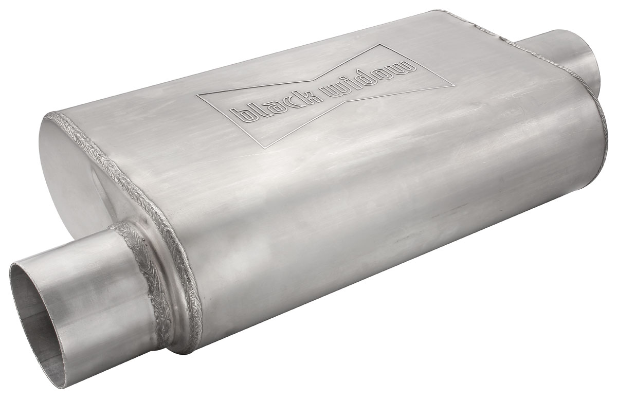 Muffler, Black Widow, Venom 250, Passenger In/Center Out