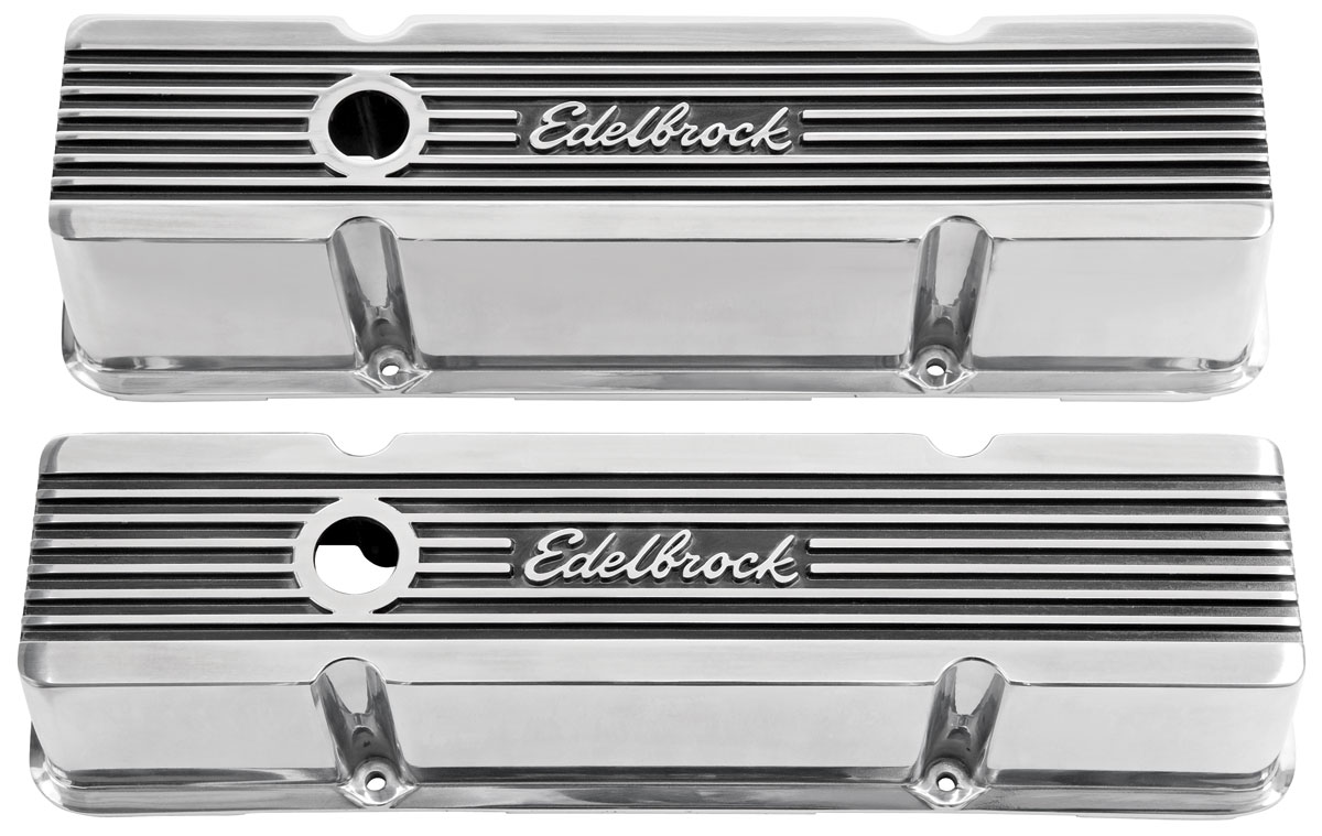 Valve Covers, Edelbrock Elite II, Chevrolet SB Perimeter Bolt, 4.4
