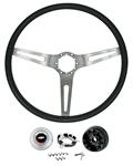 Steering Wheel Kit, 3-Spoke, 1967-68 CH/EC, 67-69 Corvair, 67-72 Truck, Brushed