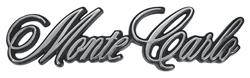 Emblem, Trunk, 1970-71 Monte Carlo, Stick-On