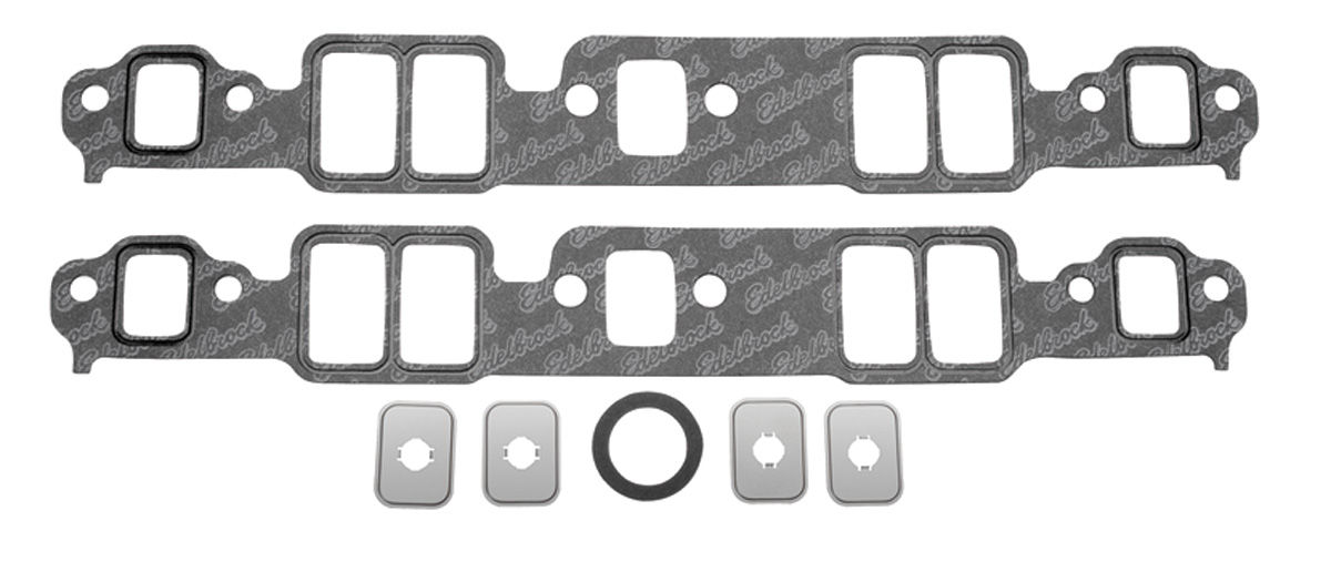 Gaskets, Intake Manifold, Edelbrock, 65Up BB Chevy, Rectangle Port