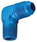 Adapter, AN to NPT, Earls, -8AN to 1/4"NPT, 90 Degree