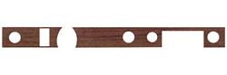 Dash Insert, Woodgrain, 1970 & 72 GTO Hardtop, Lower w/Metal Backing