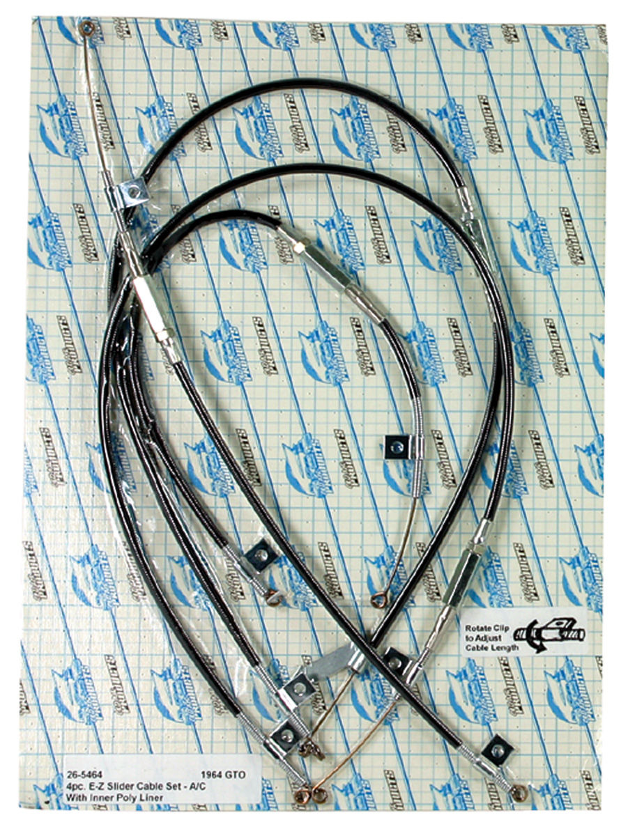 Old Air Products Heater Control Cables, 196971 GTO/Temp/LeMans, 3pc