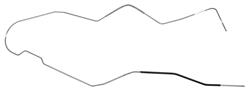 Fuel Line, Front/Rear, 1969 Grand Prix, Driver Side Routing, 3/8", 1pc