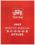 Body Service Manual, Fisher Body, 1983 GM, Part B