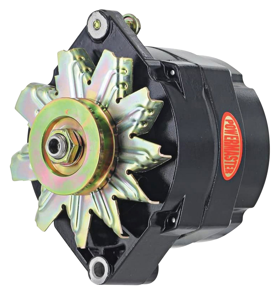 Alternator, Powermaster, 5988 GM Cars, 12SI Black, 150AMP, 1V