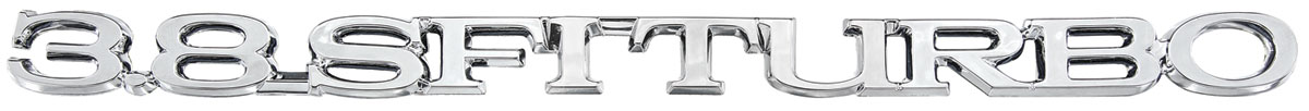 84-87 Regal T-Type Turbo 3.8 Hood Ornament Emblem - GM 25517268, Chrome & Painted