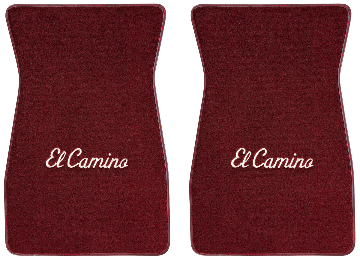 ACC - Floor Mats, Cutpile, 1974-87 El Camino, Script Logo, Front