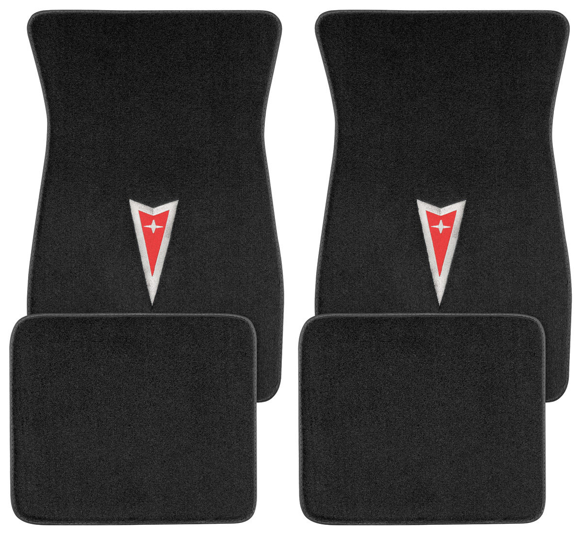 NEW! Black FLOOR MATS 2004-2008 PONTIAC Grand Prix GXP Embroidered Logo 4 Pc Set