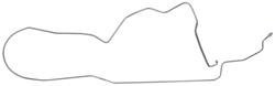 Brake Line, Pwr Brake, 1982-88 G-Body, Front To Rear, Valve To Rear Hose