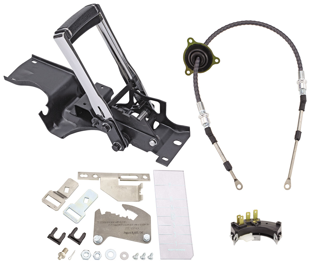 Shifter Bundle Pack, RESTOPARTS & Shiftworks, Ratchet, 6870 Chevelle