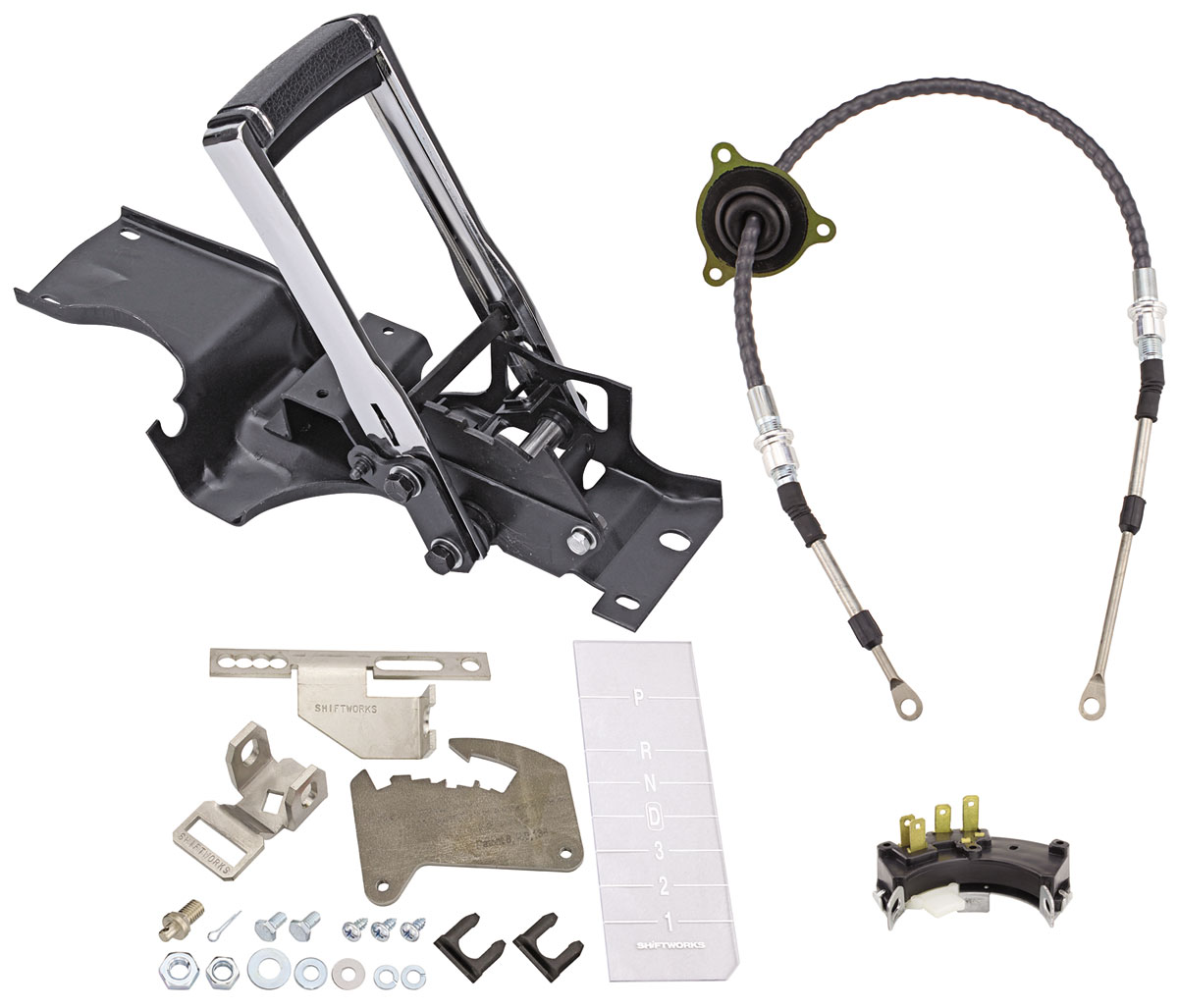 Shifter Bundle, RESTOPARTS & Shiftworks, Ratchet, 71-72 Chvl