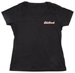Tee Shirt, Edelbrock, Womens, V-neck, Script Logo
