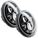 Headlight Assembly, Oracle, 7" High Power LED, w/Black Bezel, w/Halo