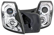 Headlights, Projector, ANZO, 2003-07 CTS & CTS-V, w/LED Halo, Halogen Bulbs