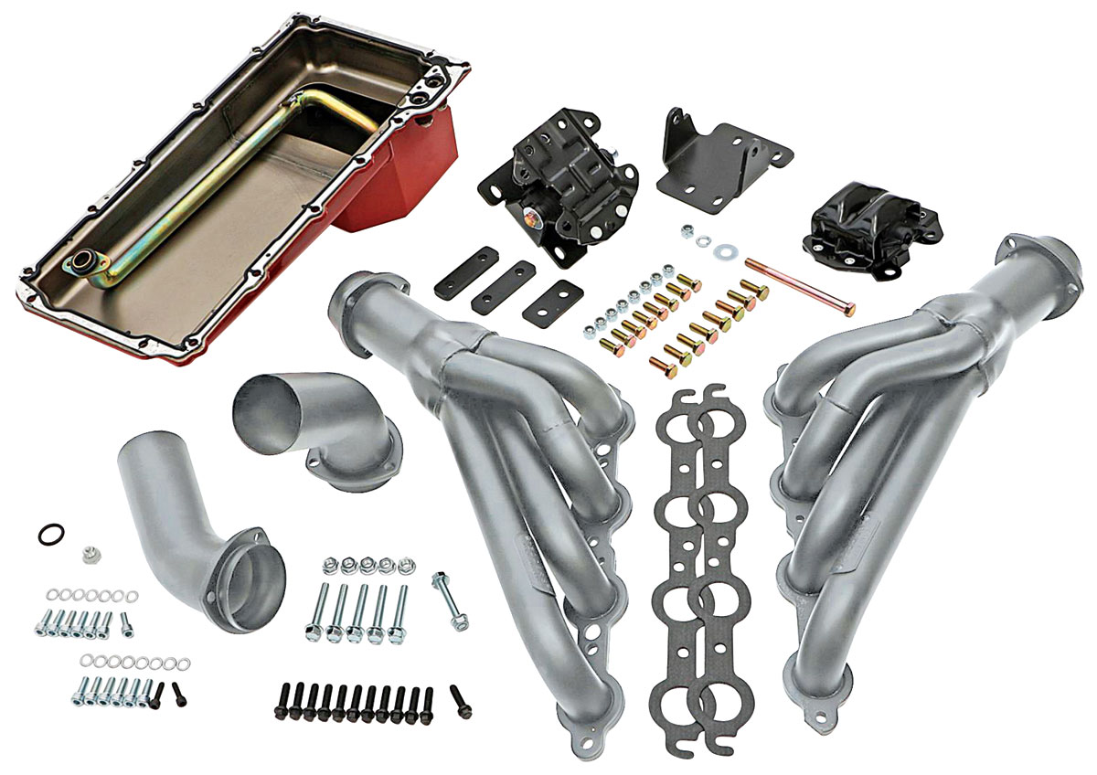 LS Swap Set, Trans Dapt, 196872 ABody, MidLength Headers, TH350