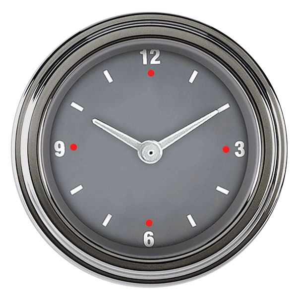 Classic Instruments Clock, Dash, Silver Grey Series