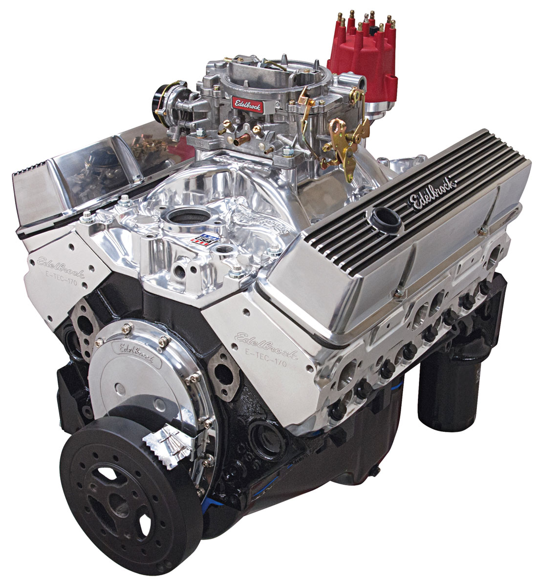 Crate Engine, Performer HiTorq, Edelbrock, Chevy 350, w/o Water Pump
