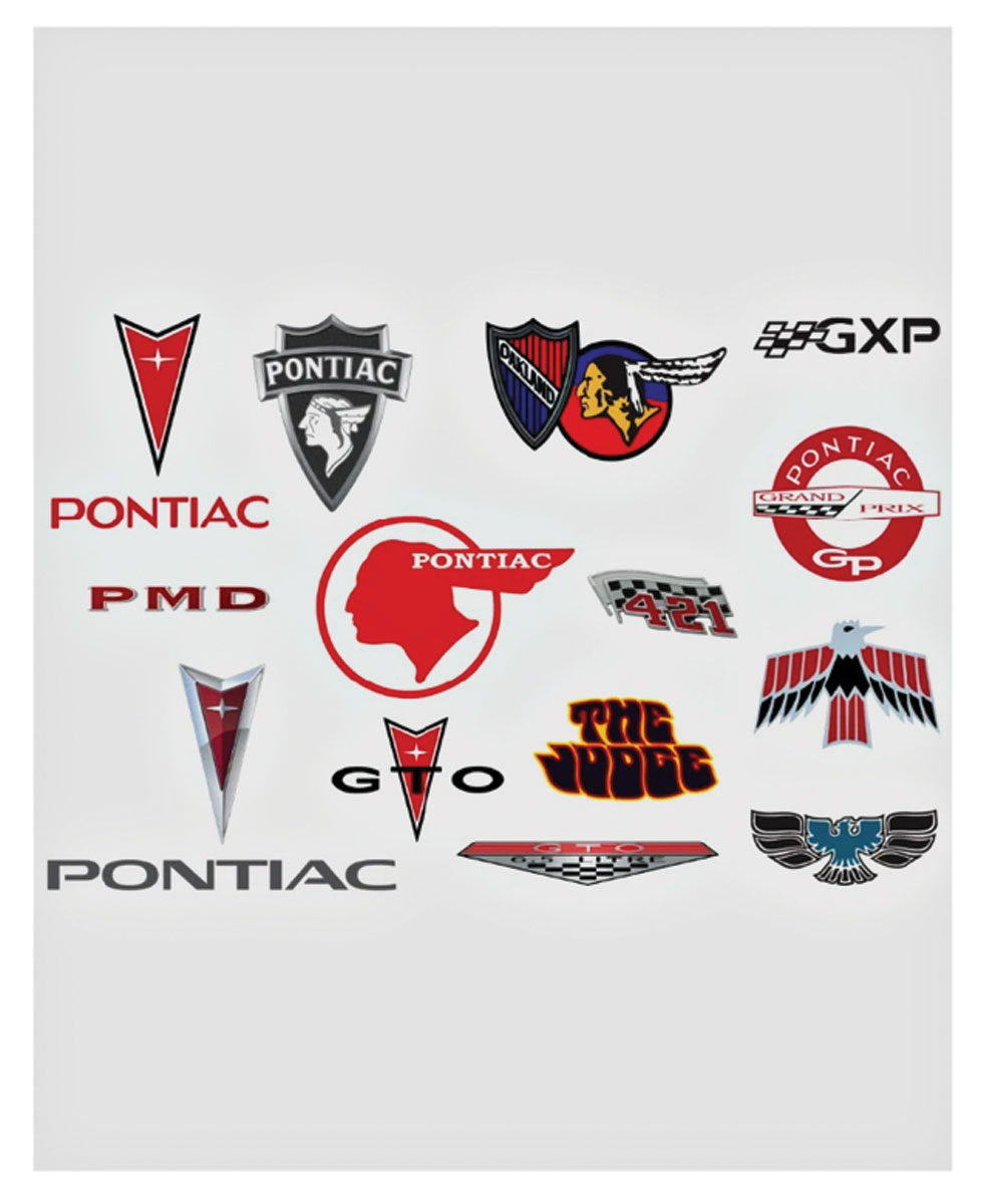 Sign, Metal, Pontiac Through The Years, 12\, image size:978x1200