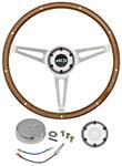 Steering Wheel Kit, 1960-63 GM, Retro Cobra, GT3, 6-Bolt, Plain Cap