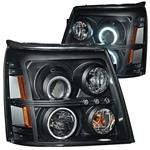 Headlights, Projector, ANZO, 2002-06 Escalade & ESV, w/CCFL Halo, Xenon Bulbs