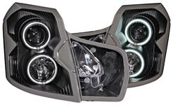 Headlights, Projector, ANZO, 2003-07 CTS & CTS-V, w/CCFL Halo, Halogen Bulbs