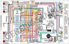 WIRING DIAGRAM, 1958 CADILLAC, 11x17, Color, Exc. Srs 70 Brougham