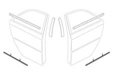Molding, Door Side, 2003-07 CTS/CTS-V, Rear, Pair