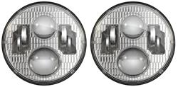 LED Headlight, JW Speaker, Model 8700 Evo 2 Classic, 7" Round, Pair