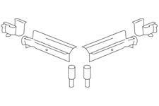 Extension, Floor Rail Assembly, 2003-07 CTS/CTS-V/2005-11 STS/STS-V, Rear, Pair