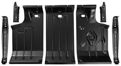 Trunk Floor Pans, 1964-67 Chevelle, LH, RH, Center & Braces, 7-pc Set