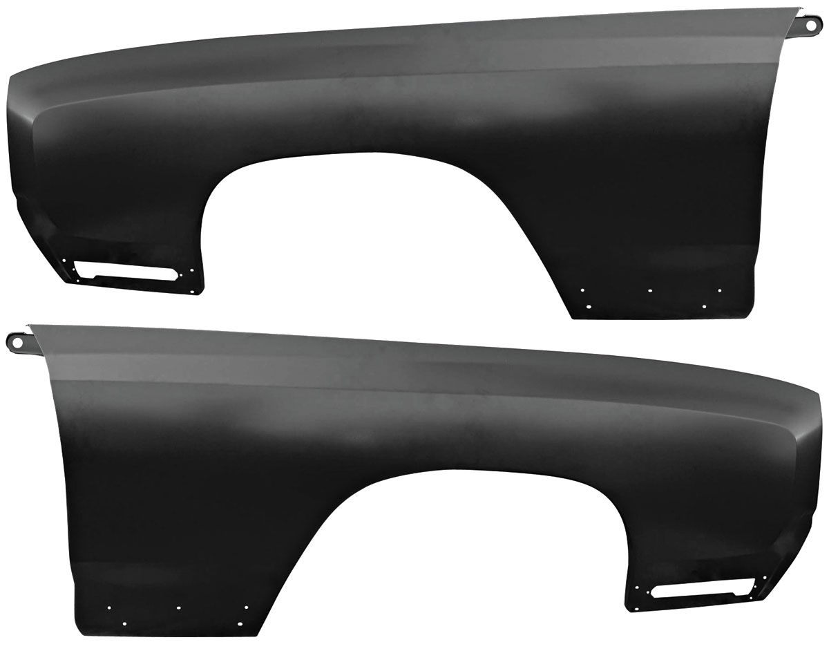 Pair Chrome Fender Molding For 1970-72 Monte Carlo - Under Headlight - GM 3970575/6