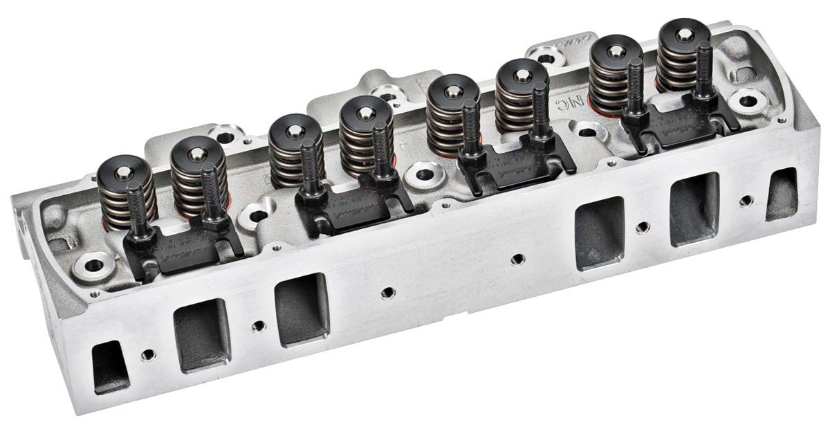 Cylinder Heads, Performer RPM, Edelbrock, Olds 400455, Assembled