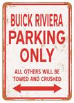 Sign, Aluminum 10"x14", Buick Riviera Parking Only