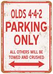 Sign, Aluminum 10"x14", Olds 4-4-2 Parking Only