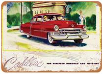 Sign, Aluminum 10"x14", 1951 Cadillac