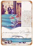 Sign, Aluminum 10"x14", 1959 Cadillac