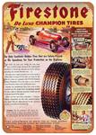 Sign, Aluminum 10"x14", Firestone Champion Tires