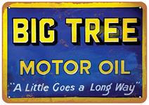 Sign, Aluminum 10"x14", Big Tree Motor Oil