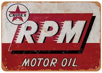 Sign, Aluminum 10"x14", Caltex RPM Motor OIL