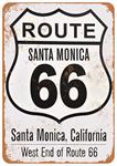 Sign, Aluminum 10"x14", Route 66 Santa Monica