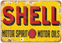 Sign, Aluminum 10"x14", Shell Motor Oil