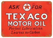 Sign, Aluminum 10"x14", Texaco Motor Oil