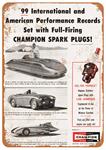Sign, Aluminum 10"x14", 1955 Champion Spark Plugs