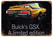 Sign, Aluminum 10"x14", 1970 Buick GSX