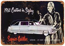 Sign, Aluminum 10"x14", 1952 Cadillac Hearse