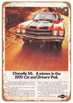 Sign, Aluminum 10"x14", 1970 Chevelle SS Winner